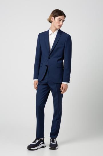 Spodnie HUGO Extra Slim Fit Niebieskie Męskie (Pl71271)